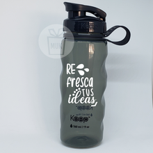 Cargar imagen en el visor de la galería, Botella de agua frase &quot;Refresca tus ideas&quot;
