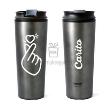 Cargar imagen en el visor de la galería, Mug Térmico - Corazón Coreano Dedos Personalizado
