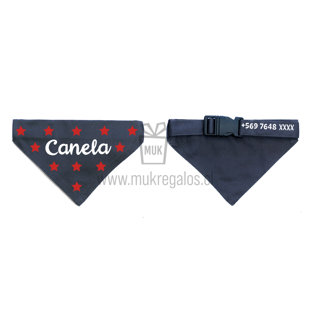 Bandana Mascota - Estrellas Personalizada